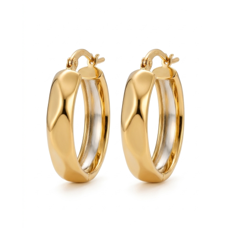 Aros de Plata 925 Baño de Oro 18kt 20x6mm