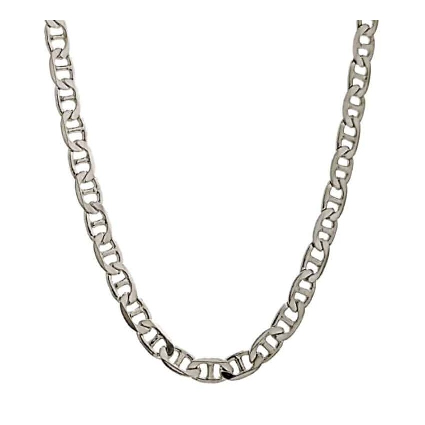 Cadena Plata de Ley Ancla 60 cm x 6 mm