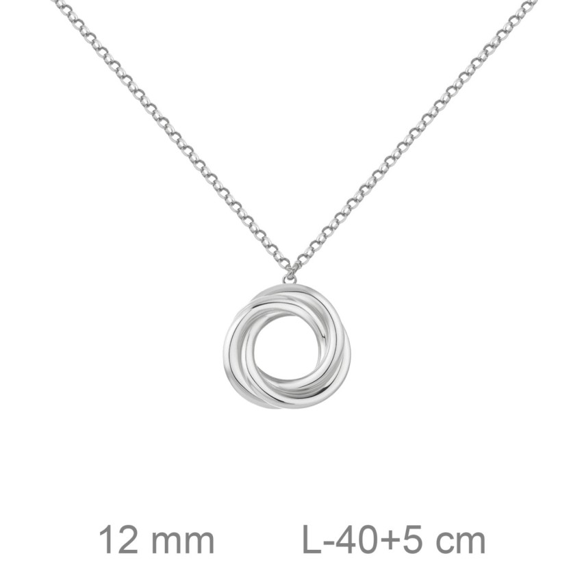 Gargantilla plata nudo