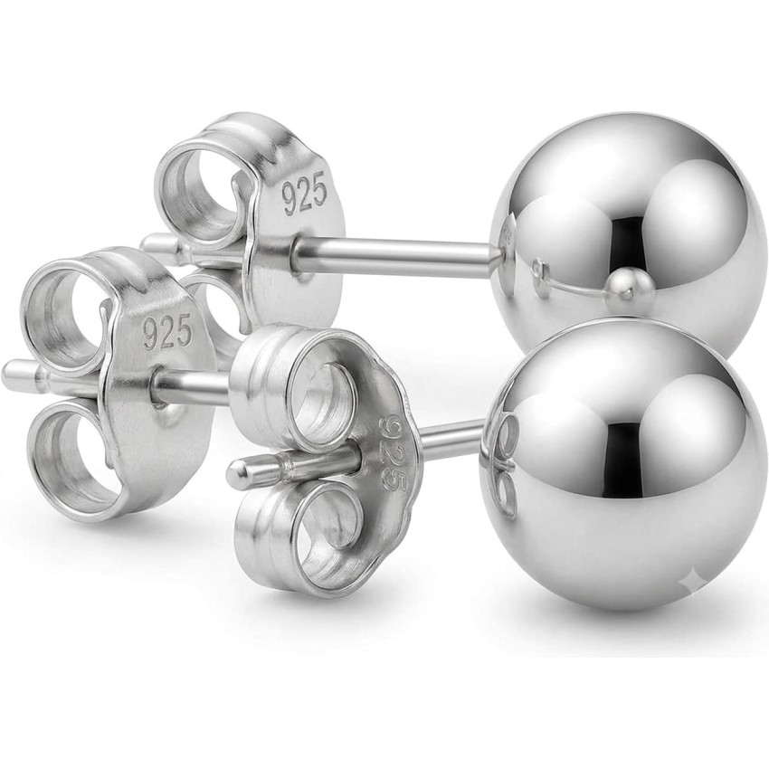 Pendientes Plata 925 Bola 8 mm