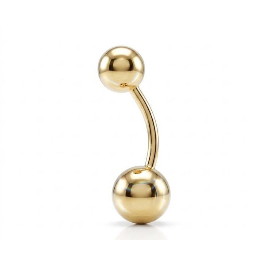 Piercing ombligo Oro 18ktes Bola 6mm