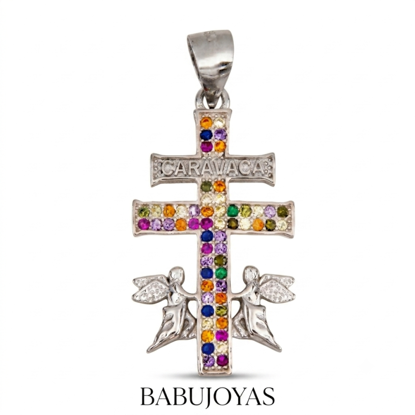 Colgante Cruz de Caravaca Plata 925...