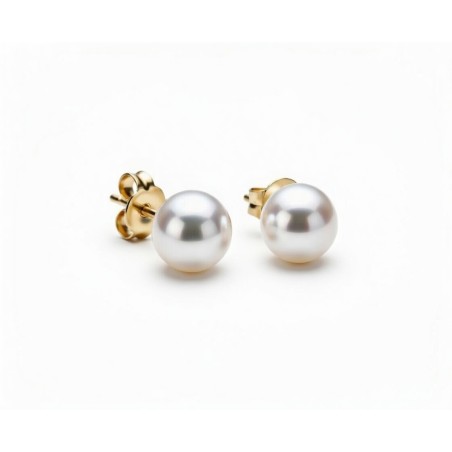 Pendientes Oro 18 Kilates Perlas Cultivadas 8mm