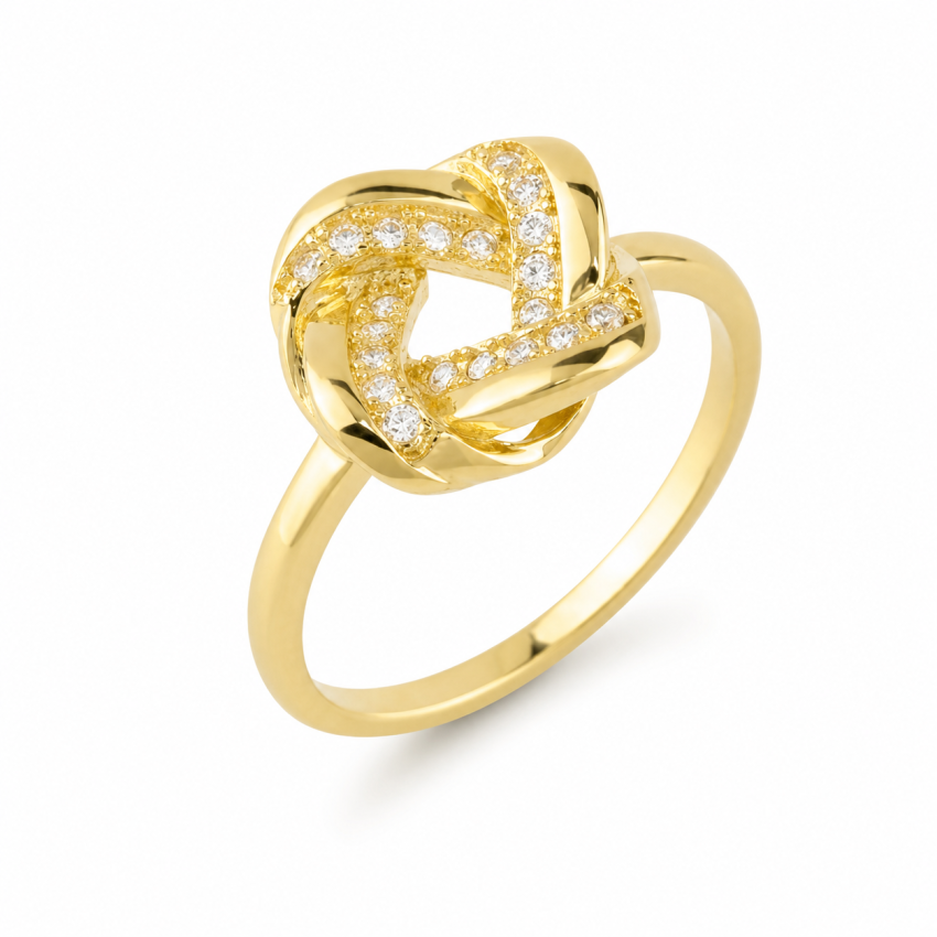 Anillo Nudo de Amor Oro 18k con...
