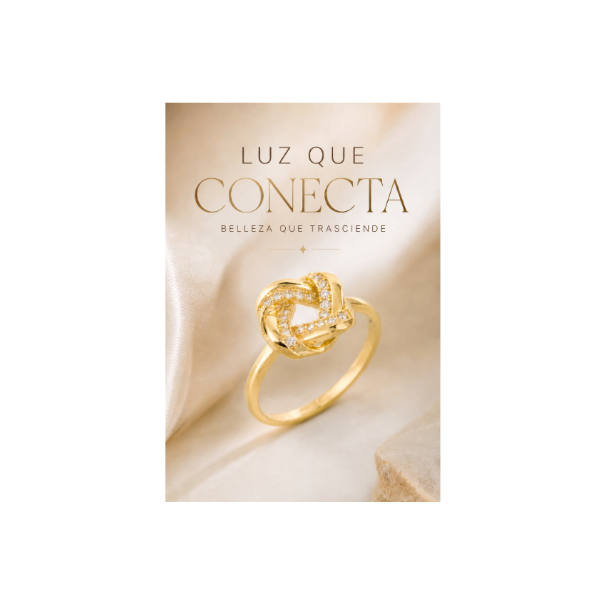 Anillo Nudo de Amor Oro 18k con...