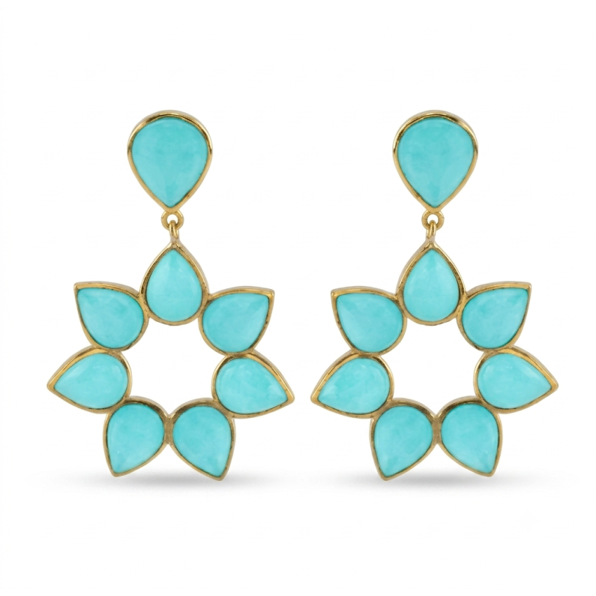 Pendientes Plata 925 Baño de Oro 18kt...