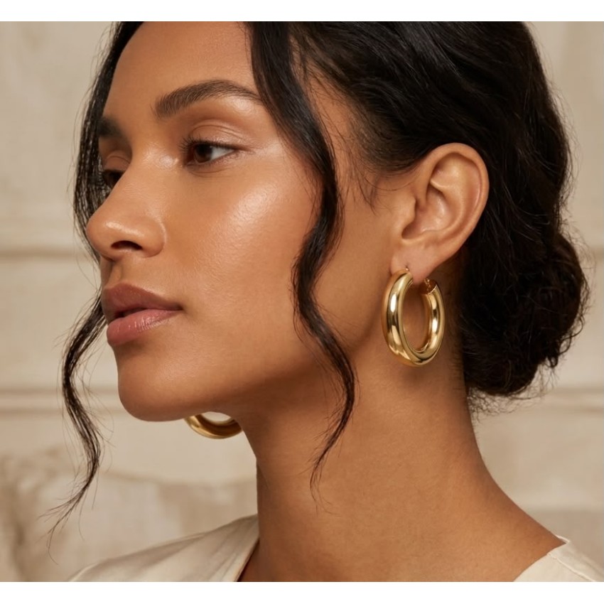 Aros Oro 18 Kilates de Tubo 4x30mm