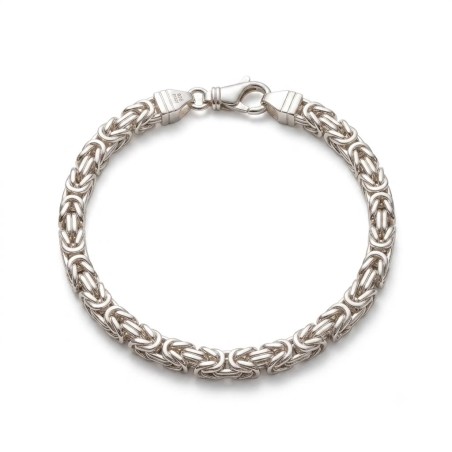Pulsera Bizantina Plata de Ley 925 5mm