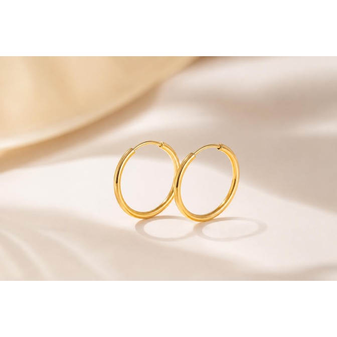 Aros Oro 18 Kilates 20mm 2
