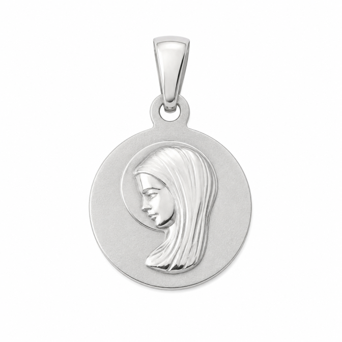 Colgante Virgen Niña Plata...