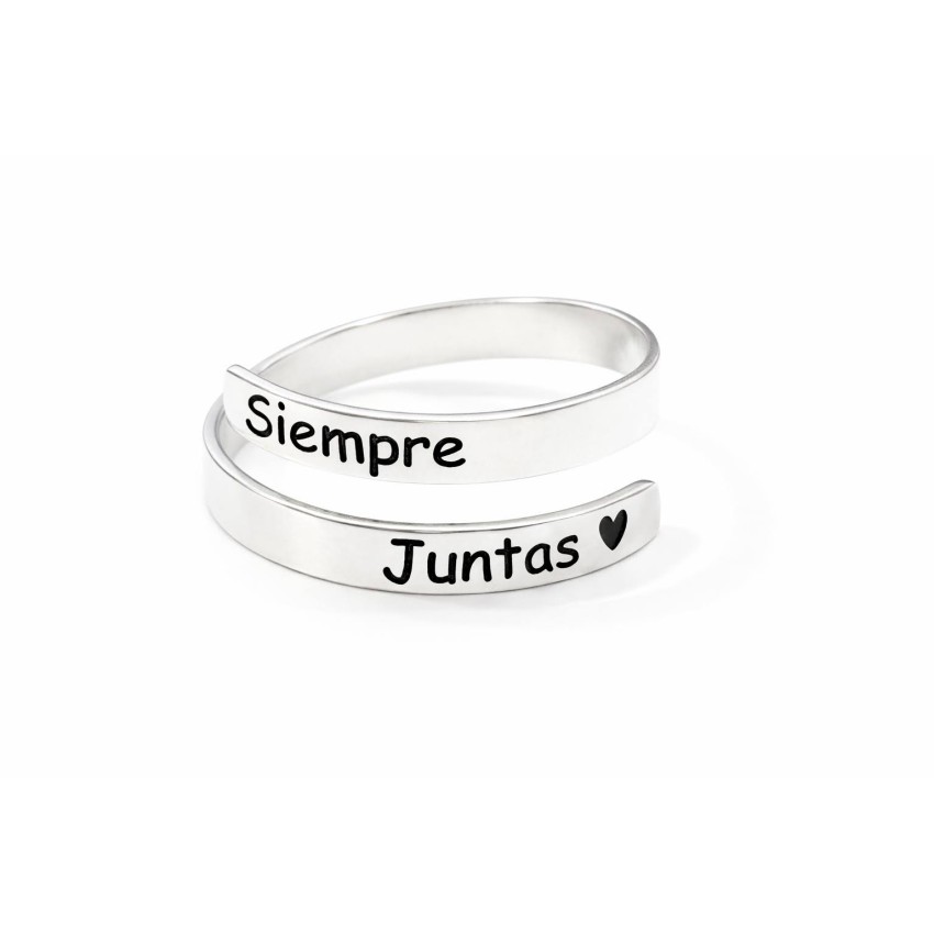 Sortija Plata de Ley "Siempre Juntas"...