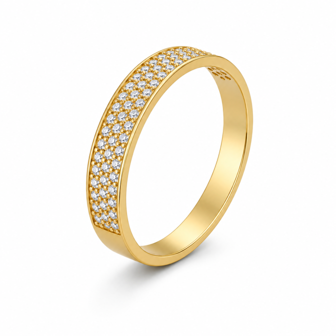 Anillo Pavé Completo Baño...