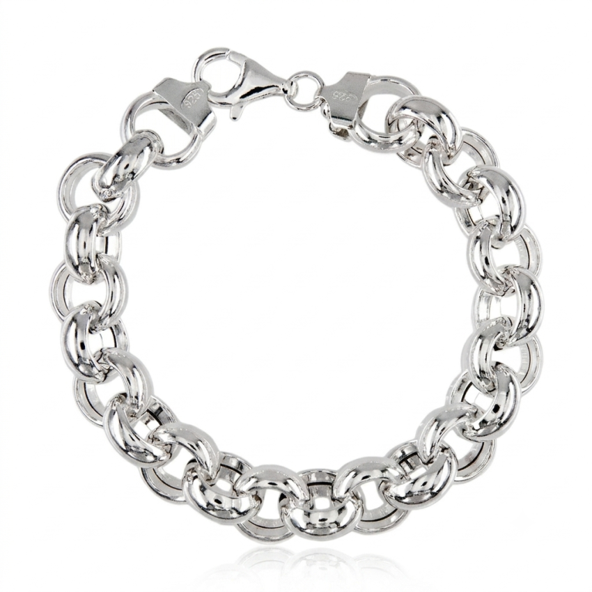 Pulsera Plata de Ley 925 Cadena Rolo...
