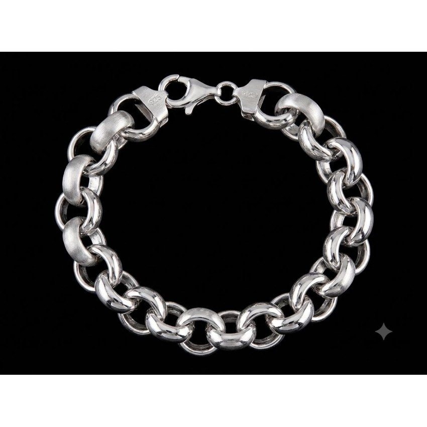 Pulsera Plata de Ley 925 Cadena Rolo...