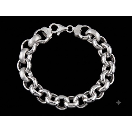 Pulsera Plata de Ley 925 Cadena Rolo 12mm