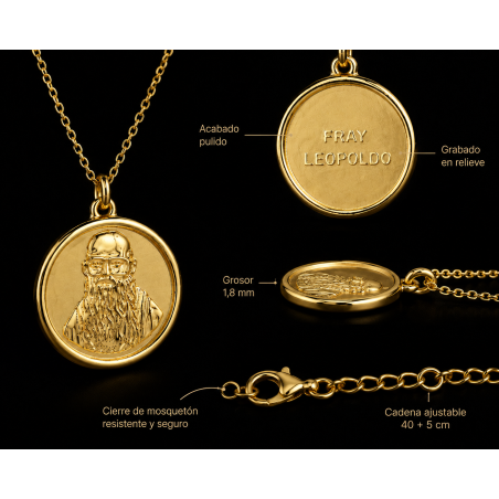 Gargantilla de Plata de Ley Fray Leopoldo