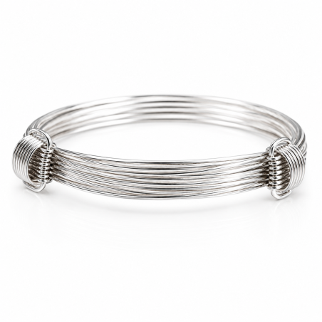 Pulsera de Plata de Ley 925 de Hilos Paralelos con