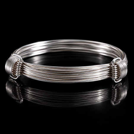 Pulsera de Plata de Ley 925 de Hilos Paralelos con