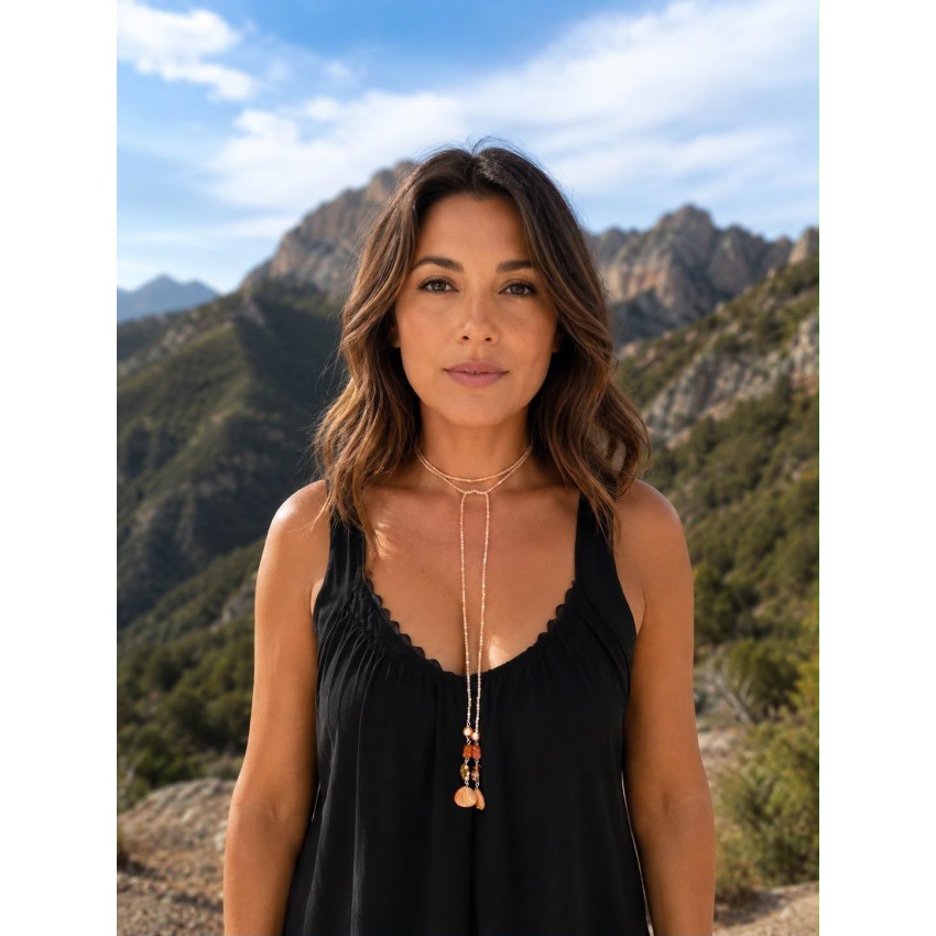 Collar Piedra Sol Plata de Ley 925...