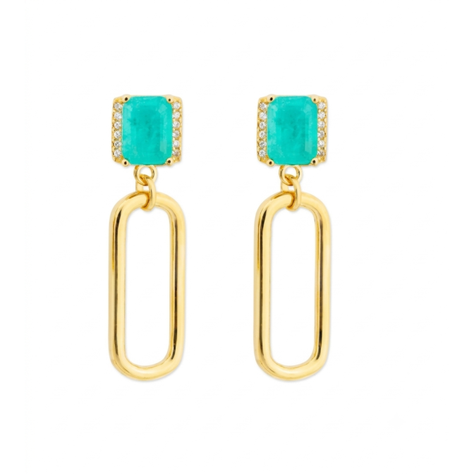 Pendientes Colgantes Piedra...