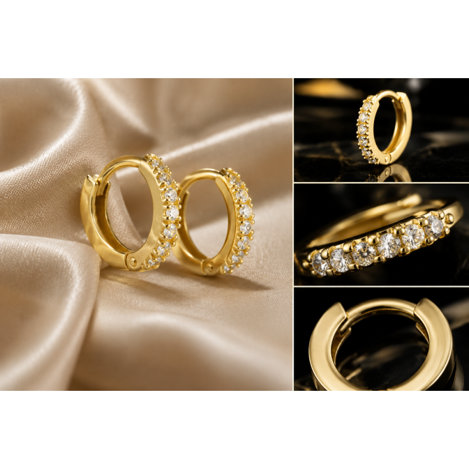Aros de Oro 18kt con... 2