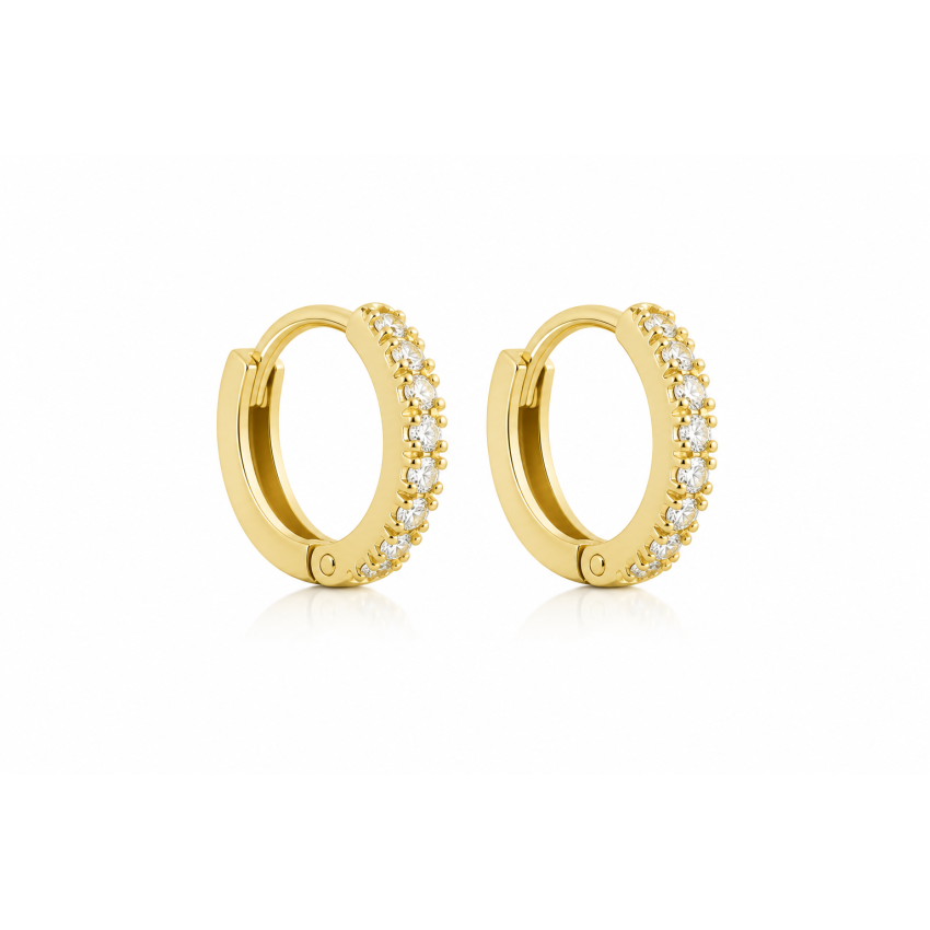 Aros de Oro 18kt con Circonitas | Ø...
