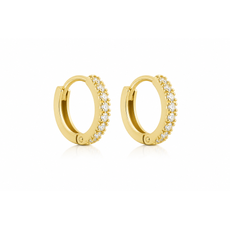 Aros de Oro 18kt con Circonitas | Ø 10 mm