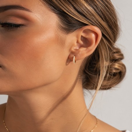 Aros de Oro 18kt con Circonitas | Ø 10 mm