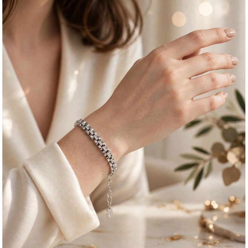 Pulsera de Plata de Ley 925 con...