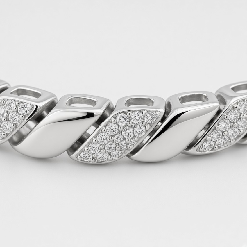 Pulsera de Plata de Ley con Circonitas