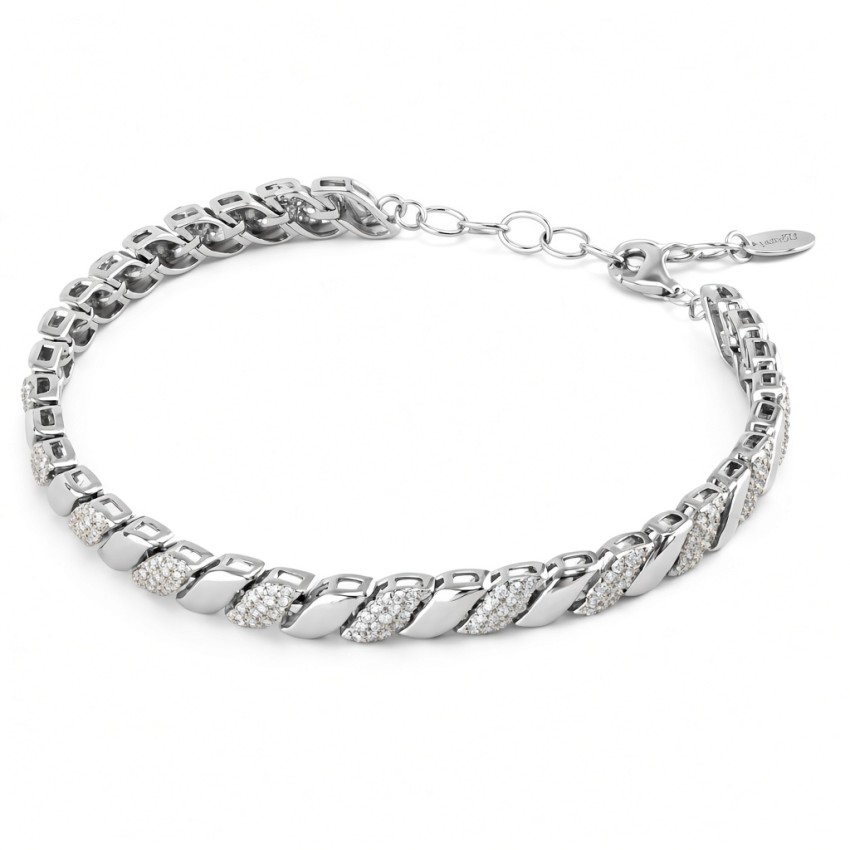 Pulsera de Plata de Ley con Circonitas