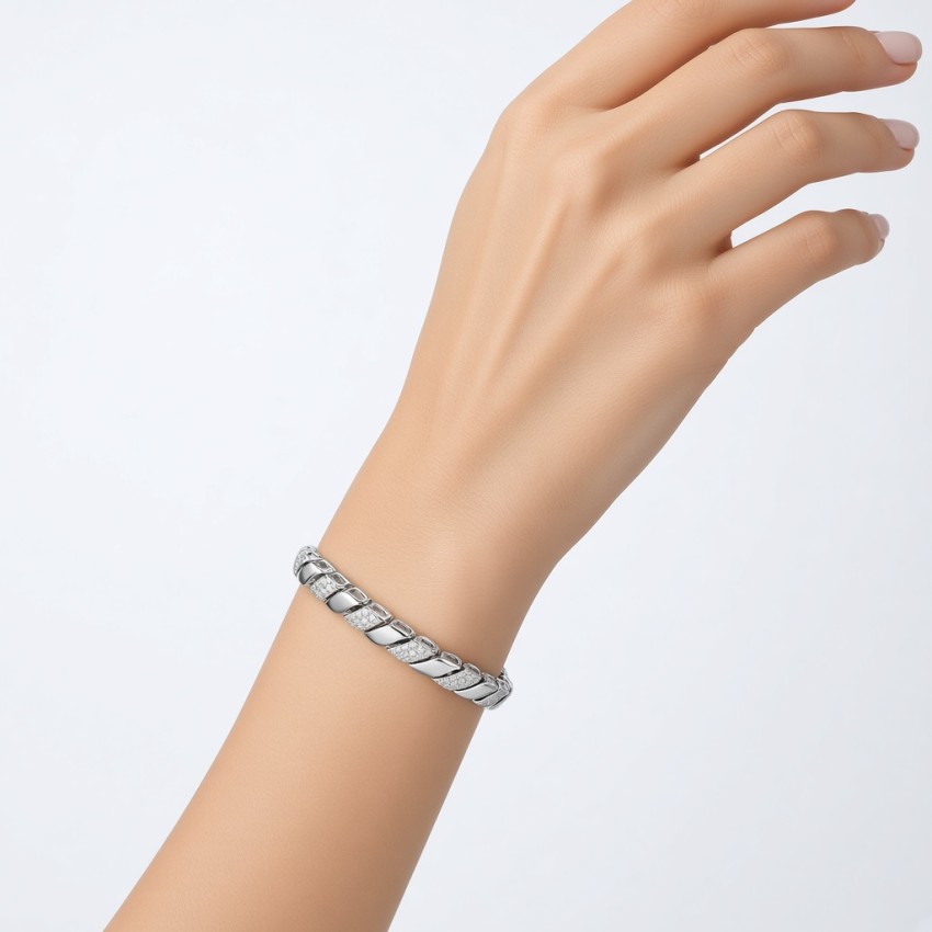 Pulsera de Plata de Ley con Circonitas