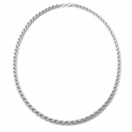 Cordón Salomónico Plata de Ley 925 60cm 5mm