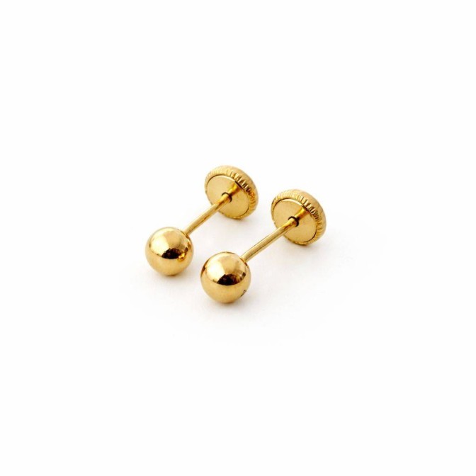 Pendientes Bola Oro 18k 4mm...