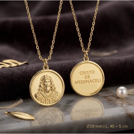 Gargantilla Medalla Cristo de Medinaceli Plata de Ley 925