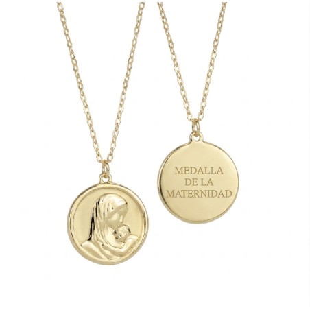 Gargantilla Medalla de la Maternidad Plata de Ley 925