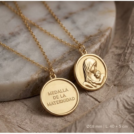 Gargantilla Medalla de la Maternidad Plata de Ley 925