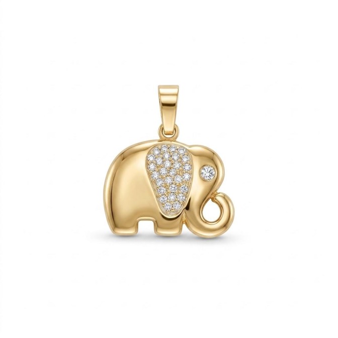 Colgante Elefante Oro 18k...