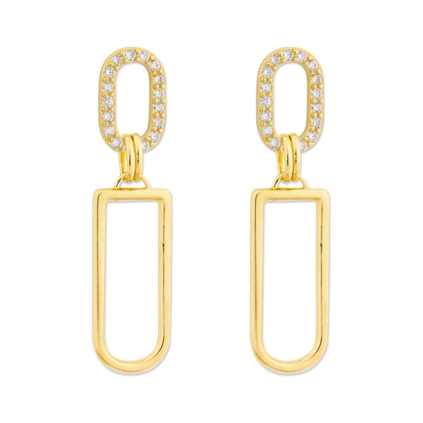 Pendientes Largos Eslabón Oval con...