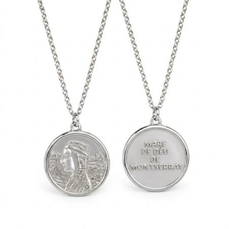 Gargantilla Virgen de Montserrat Plata de Ley 925