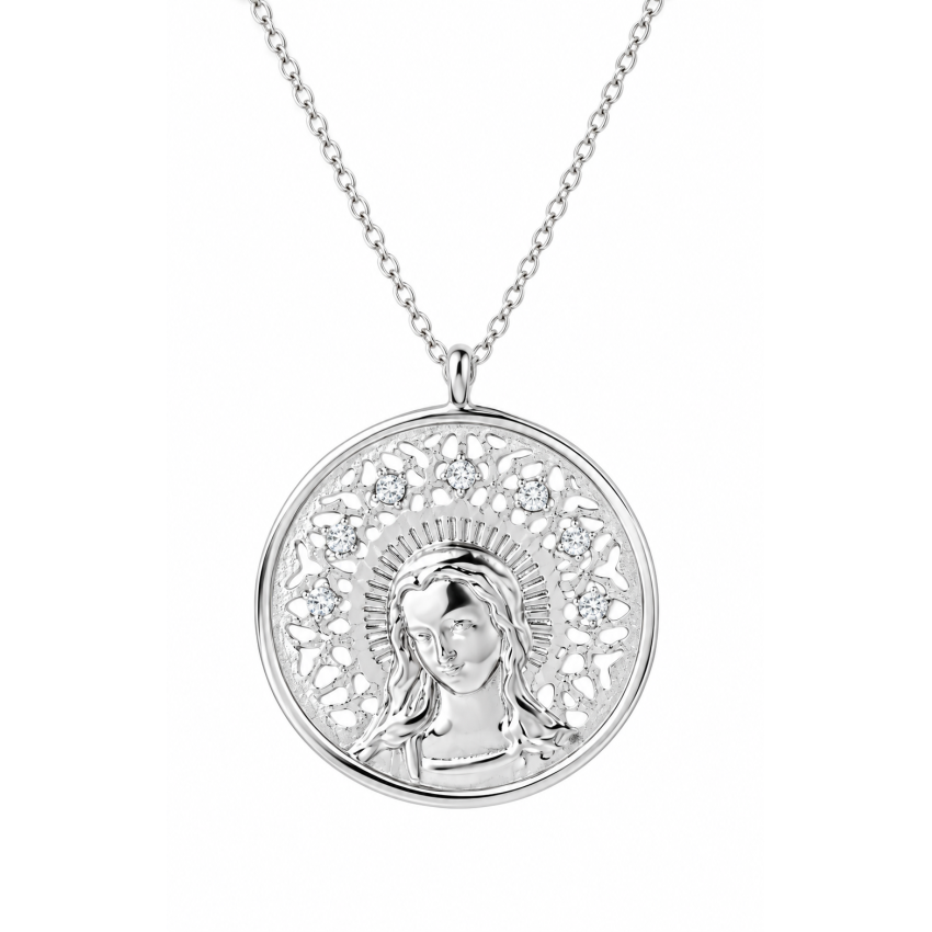 Gargantilla Virgen María Plata de Ley...