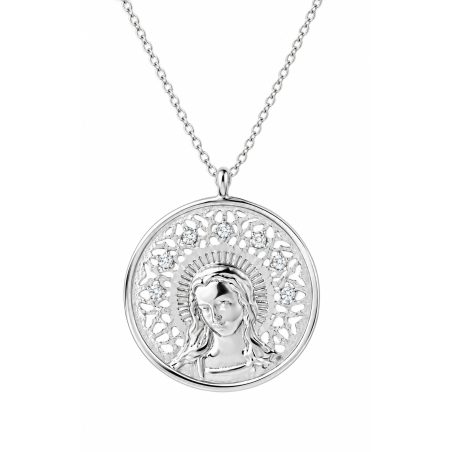 Gargantilla plata de ley Virgen Maria 30mm