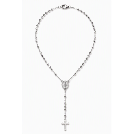 Rosario de Plata de Ley 925 Bola de 3mm